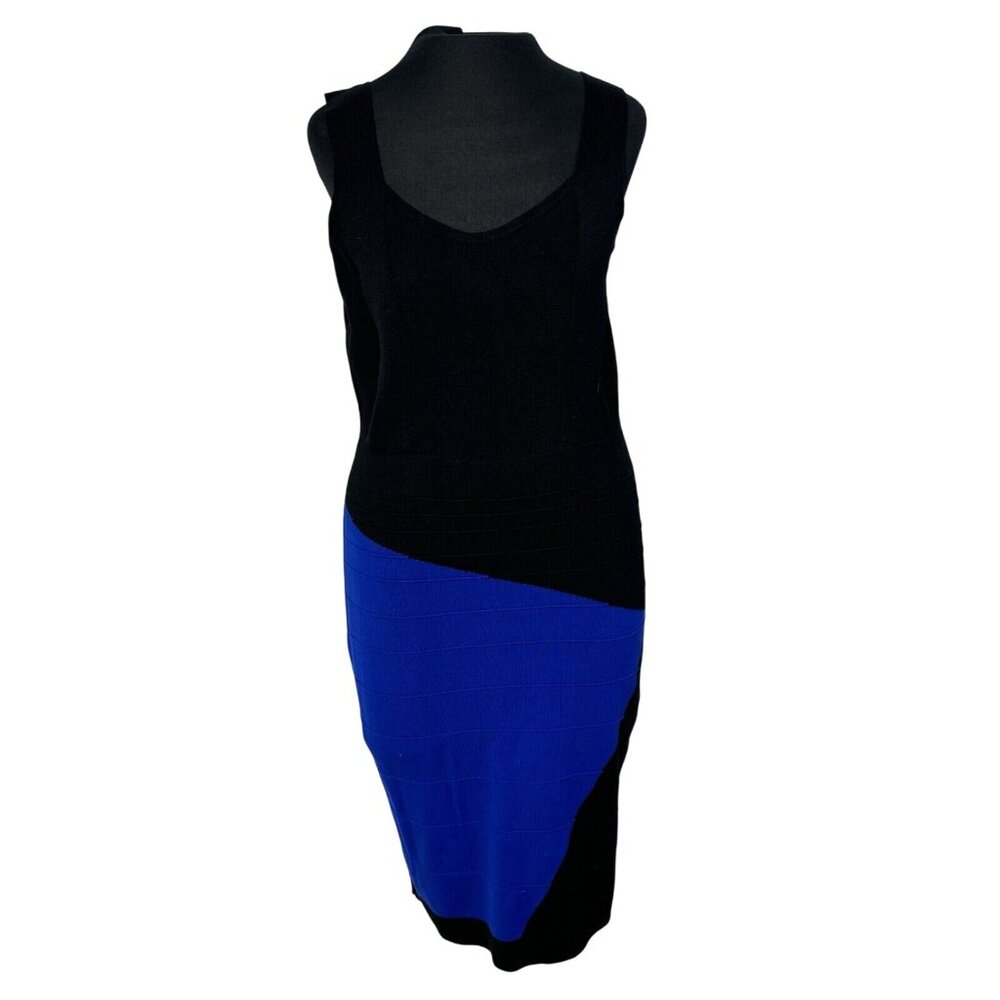 Chiqui Delgado Womens Black & Blue Colorblock Dress M